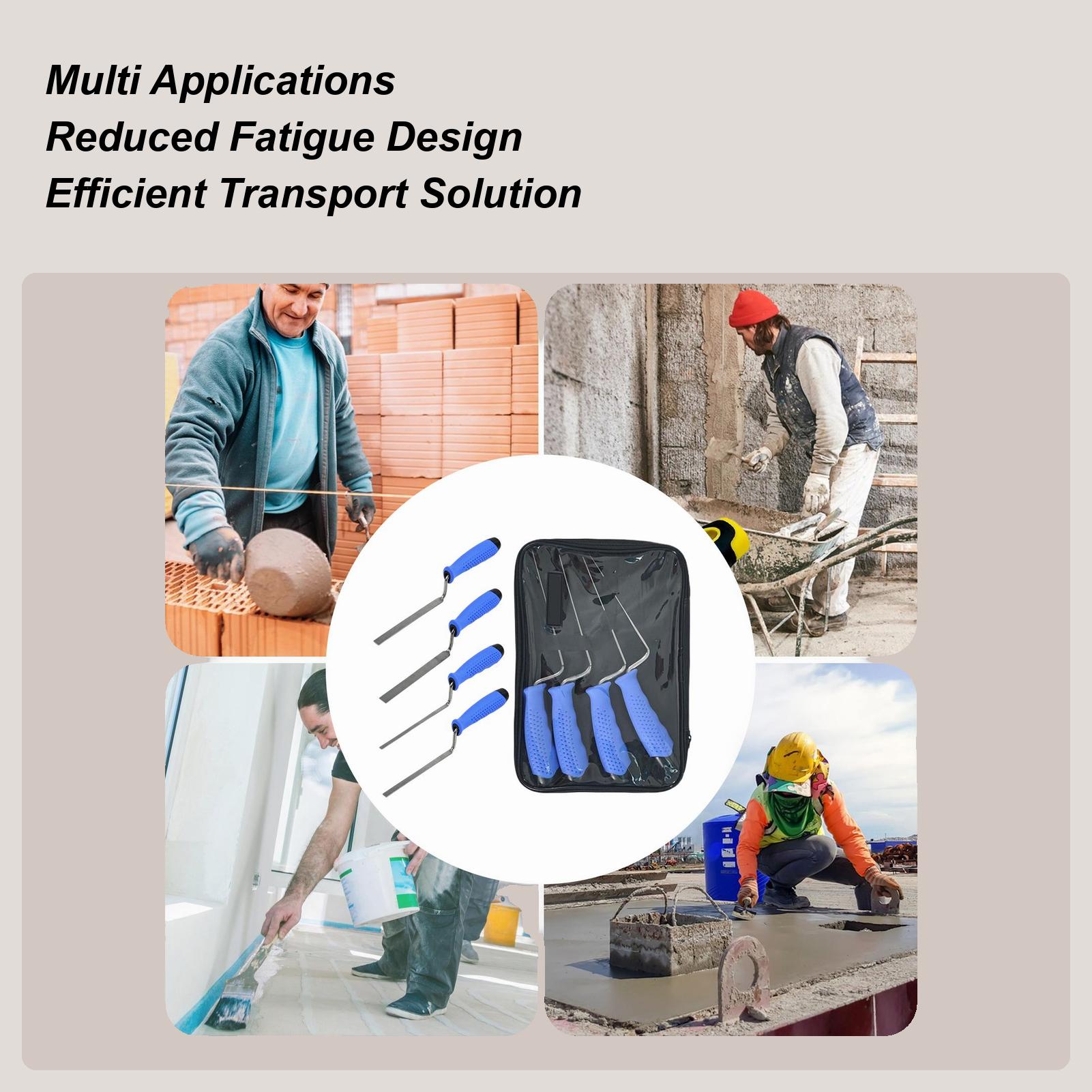 Инструменты для расшивки швов 4 шт. Нержавеющая сталь Кельма для кладки кирпича Расшиватель Профессиональные инструменты для бетона для раствора Штукатурки China Mainland