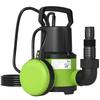 Submersible Pump Pond Pump Water Pump with Float Switch Fountain 400W 9000L/h 16 X 14 X 27 Cm Green