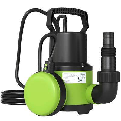 400W Dirty/Clean Water Pump. 9,000L/h. Submersible Dirty Max. Depth 7m. 15mm. Green