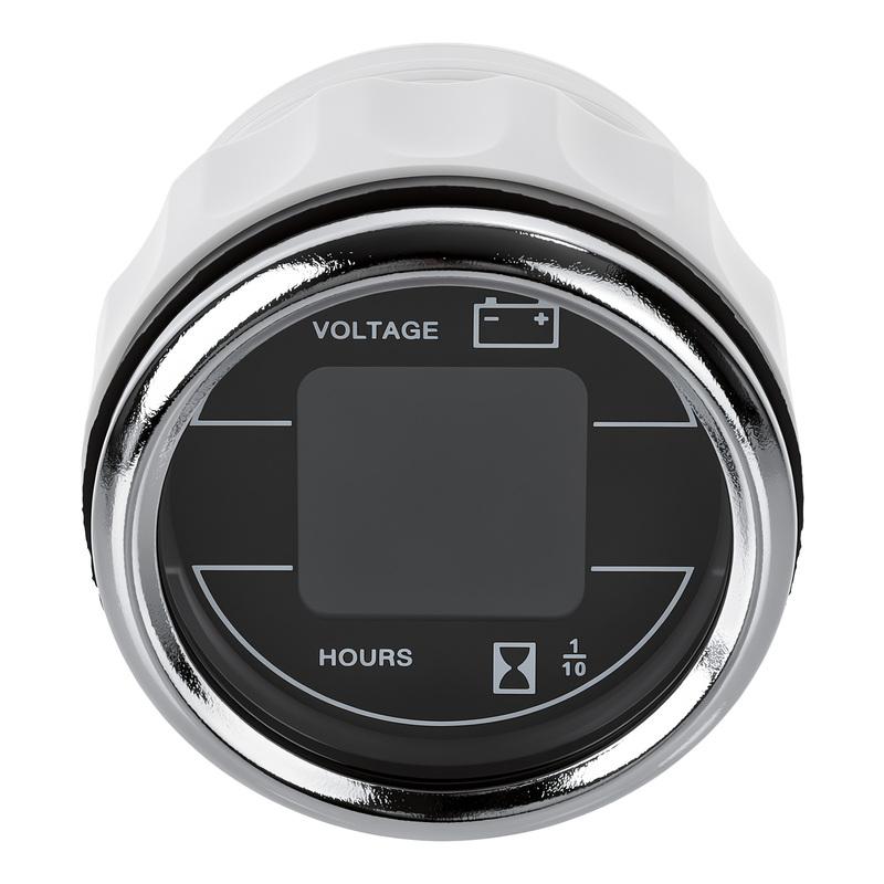 2'' 52MM Car Hour Meter + Voltage Dual Display Gauge LED Digital Meter Waterproof Voltmeter Voltage Hours Meter Volt 2in1