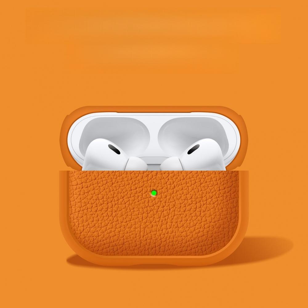 For Airpods Pro 3 Case Soft TPU Leather-Like Design Protective Cover with Lanyard and Cleaner Kit For Apple Latest Airpods Pro 3