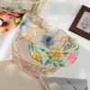 1/3pcs Elegant Chiffon Embroidery Flower Hairband – Sweet Floral Headband Turban Hoop for Women Fashion Hair Accessories