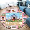 Crayon Shinchan Round Area Rug Carpet Rug For Living Room Bedroom Sofa Playroom Decor Nonslip Floor Mat
