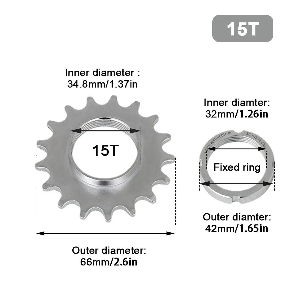 Fixed Gear Fahrrad Freilauf Ritzel Nabe Verriegelung 1 Gang Fixie Fahrrad Gewinde Lockringe 13T 14T 15T 16T 17T 18T