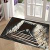 Horror 3D Illusion Mat - Zombie Girl Cellar Rug for Hallway & Entryway, Machine Washable Creative Decor Floor Carpet
