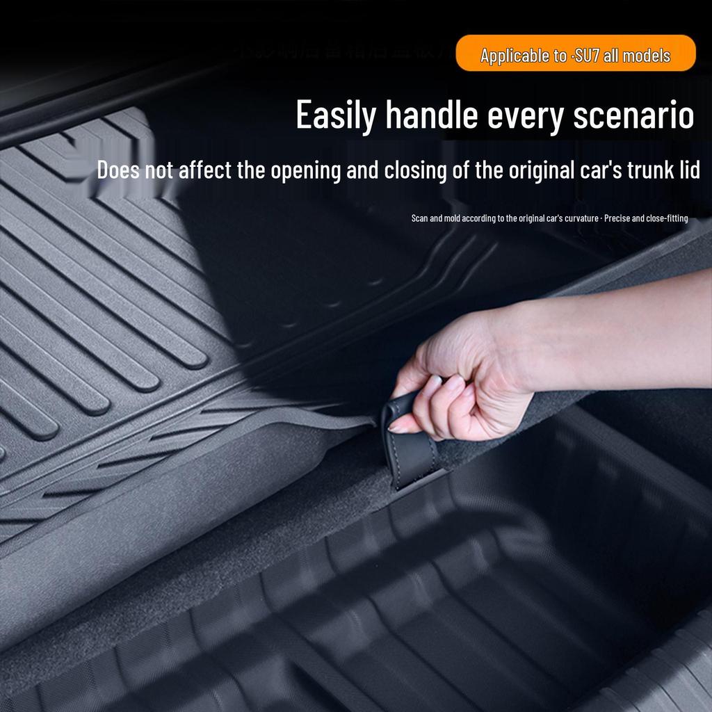 Compatible TPE Trunk & Backrest Mat for Xiaomi SU7/YU7 - Waterproof Car Interior Accessory