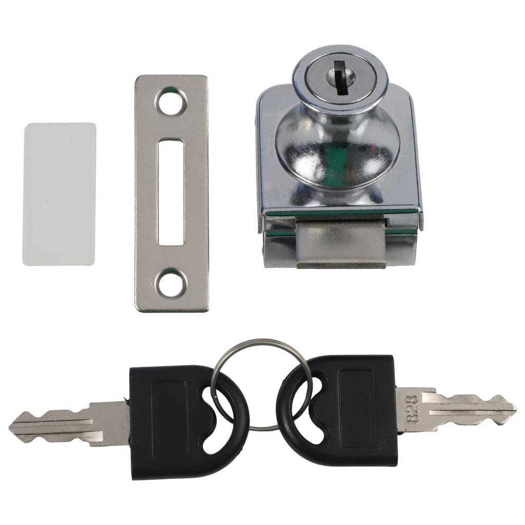 Safety Lock Cabinet Lock Single Double Showcase 5~8mm Anti-theft Cold Rolled Steel Display Cabinet Rust Prevention