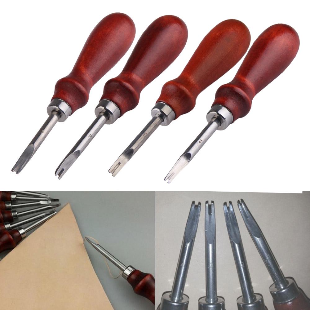 New DIY Leather Craft Edge Skiving Beveling Cutting Tool with Wood