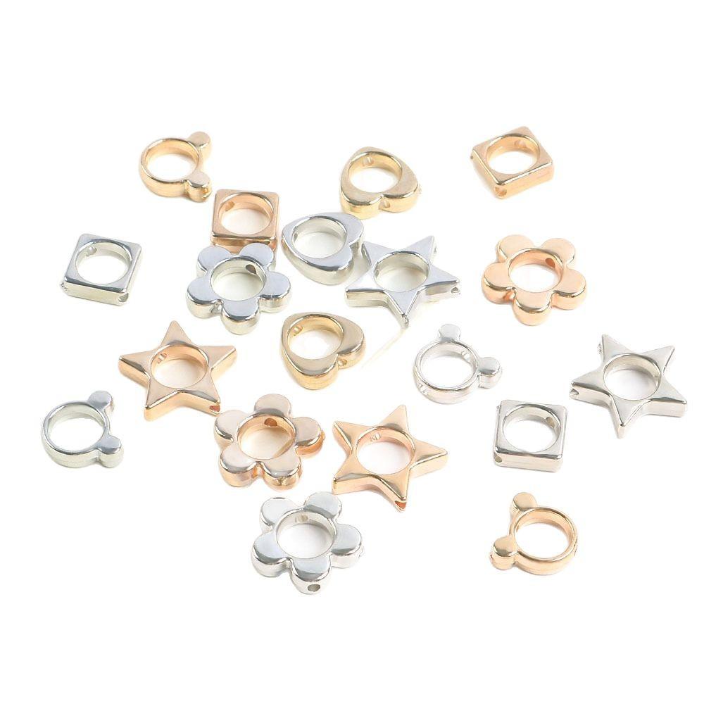 Ccb Gold Electroplated Cat Head Star Love Flower Square Spacer Beads Diy Necklace Bracelet Earrings Jewelry Accessories