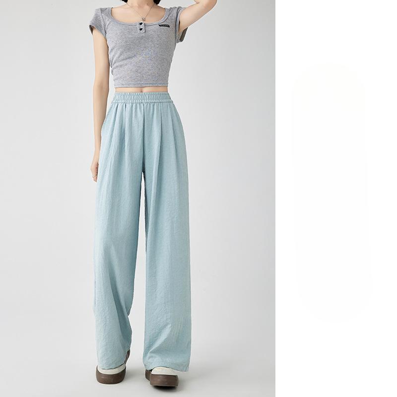 White Milk Trousers for Women New High-waisted Slim, Loose, Lazy and Relaxed Small Yamamoto Wide-leg Pants