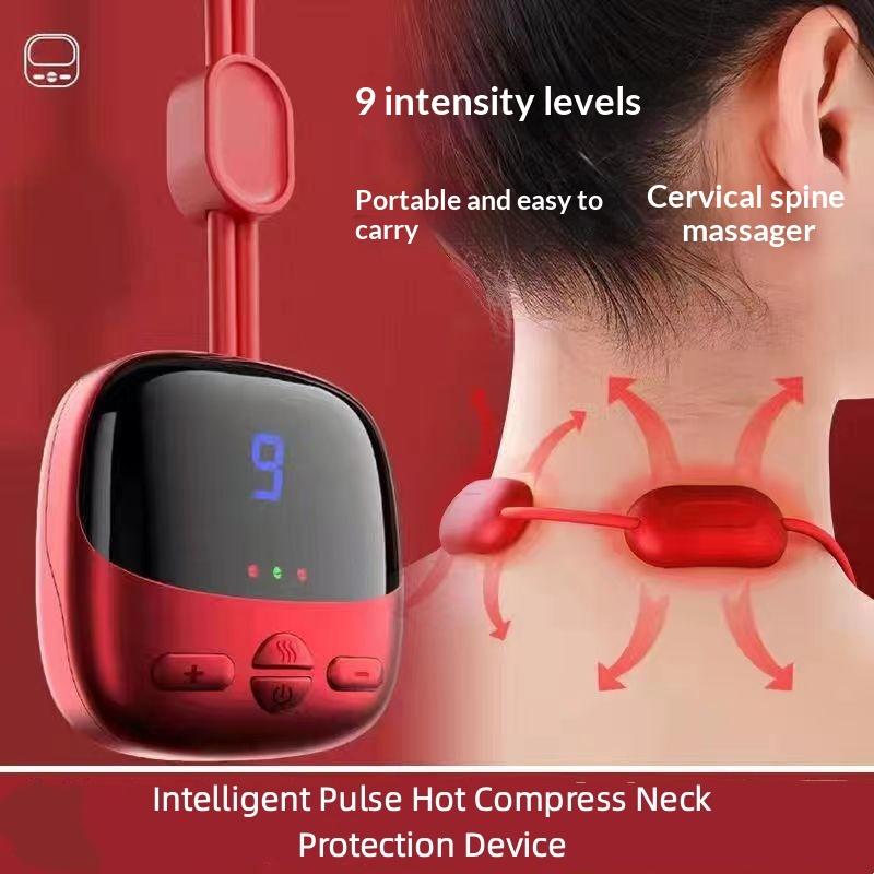 Four Modes Smart Hanging Neck Shoulder Cervical Spine Massager Hot Compress Neck Artifact Dredging Spine Neck Protector