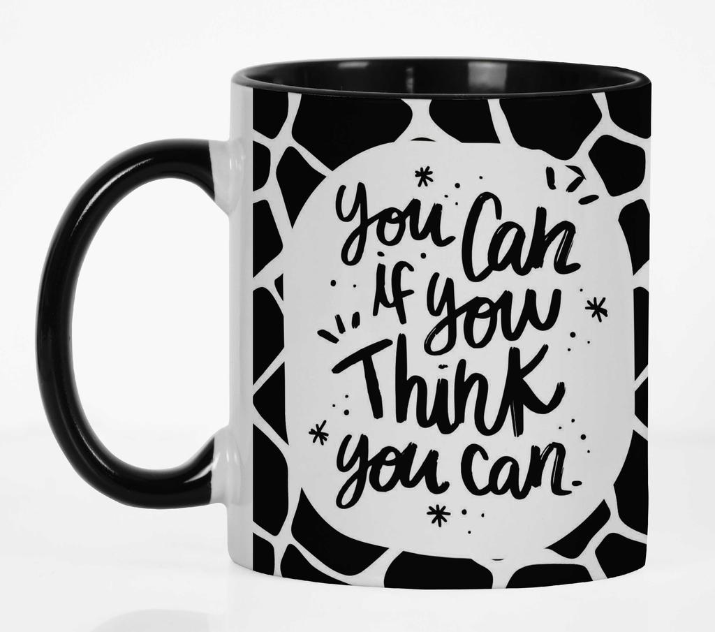 Inkdotpot You Can If You Think You Can 11 Oz Ceramic Coffee Mug Inspirational Quotes Employee Boss Coworkers Birthday