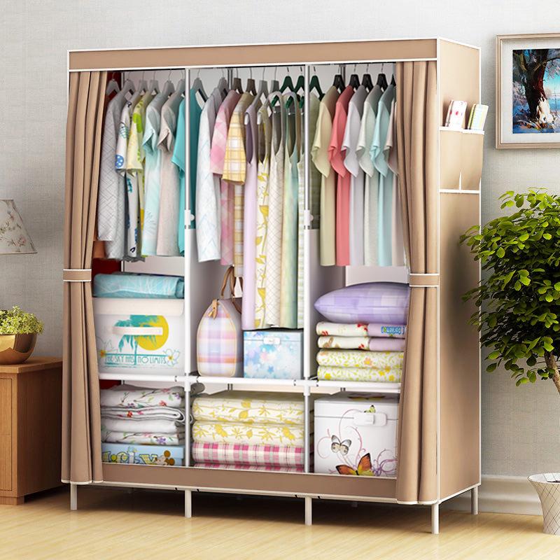 Modaya Uygun Minimalist Kumaş Dolap Rafı: Fermuarlı Nem ve Toz Geçirmez Giysi Saklama Dolabı
