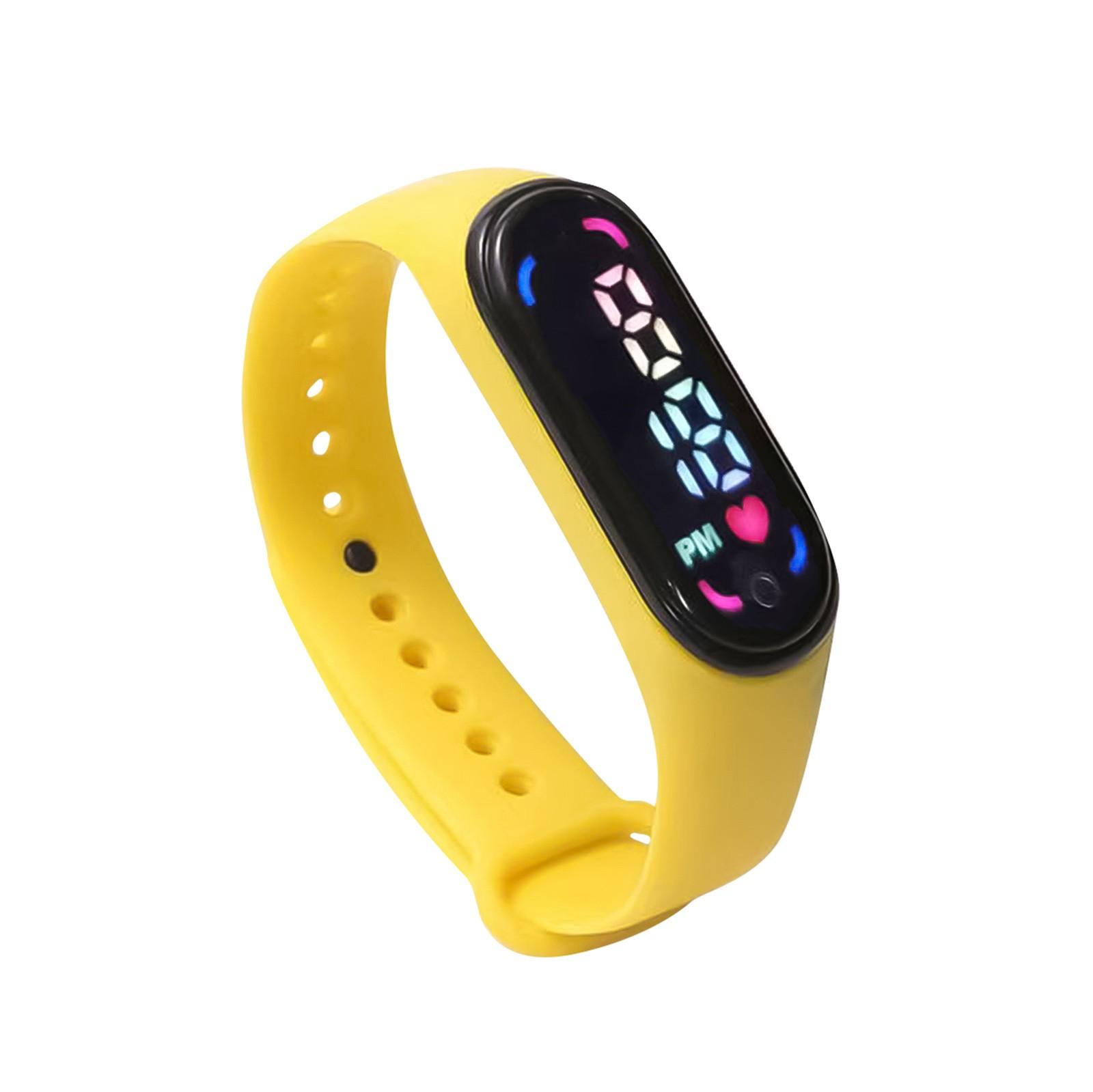 

Часы для взрослых и детей с сердечком, электронные часы с героями мультфильмов, водонепроницаемые электронные часы One Size жёлтый