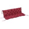 Bench Cushion, Bench Pad with Fastening Straps, for Up To 3 People, Foam Filling, Seat Cushion
