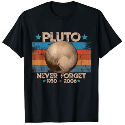 Camiseta Vintage Nunca Olvides Plutón Nerd Astronomía Ciencia Espacial Productos Personalizados