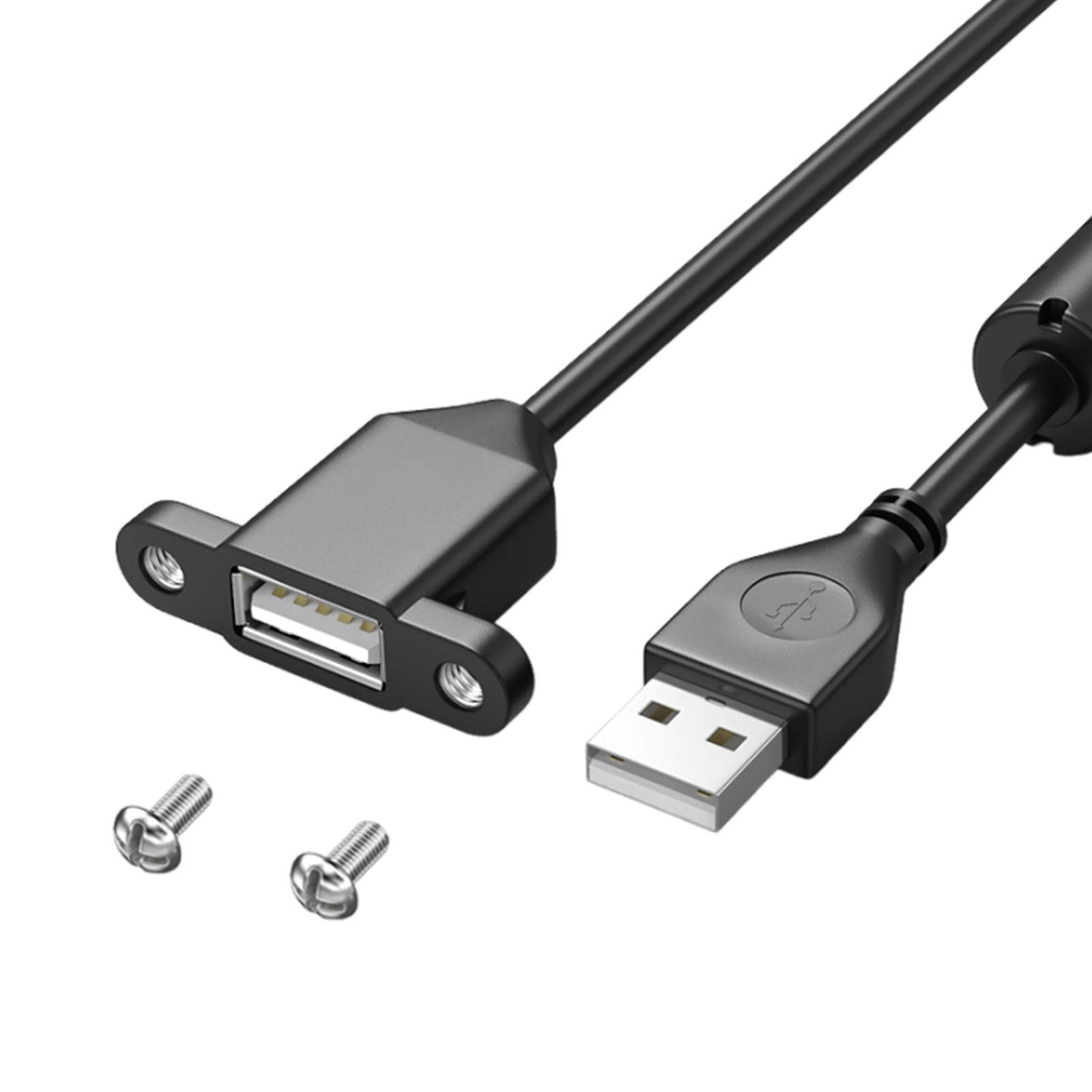 

Удлинительный кабель для зарядки USB, штекер-гнездо, USB 2.0, порт для зарядки, для монтажа на панель, с отверстием для винта, для телефонов, ноутбуков, мышей 200CM