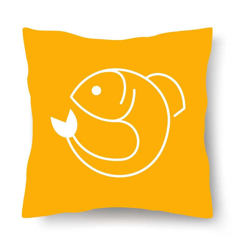 

Розовое облако, синяя рыба с принтом, чехол для подушки для дома, гостиной, дивана, спальни, украшение, наволочка 45*45 см 40X40CM