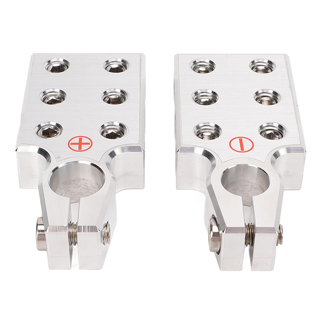 Pair Battery Terminal Clamp Positive Negative Audio Modification for Caravan Car Motorhome RV Bus