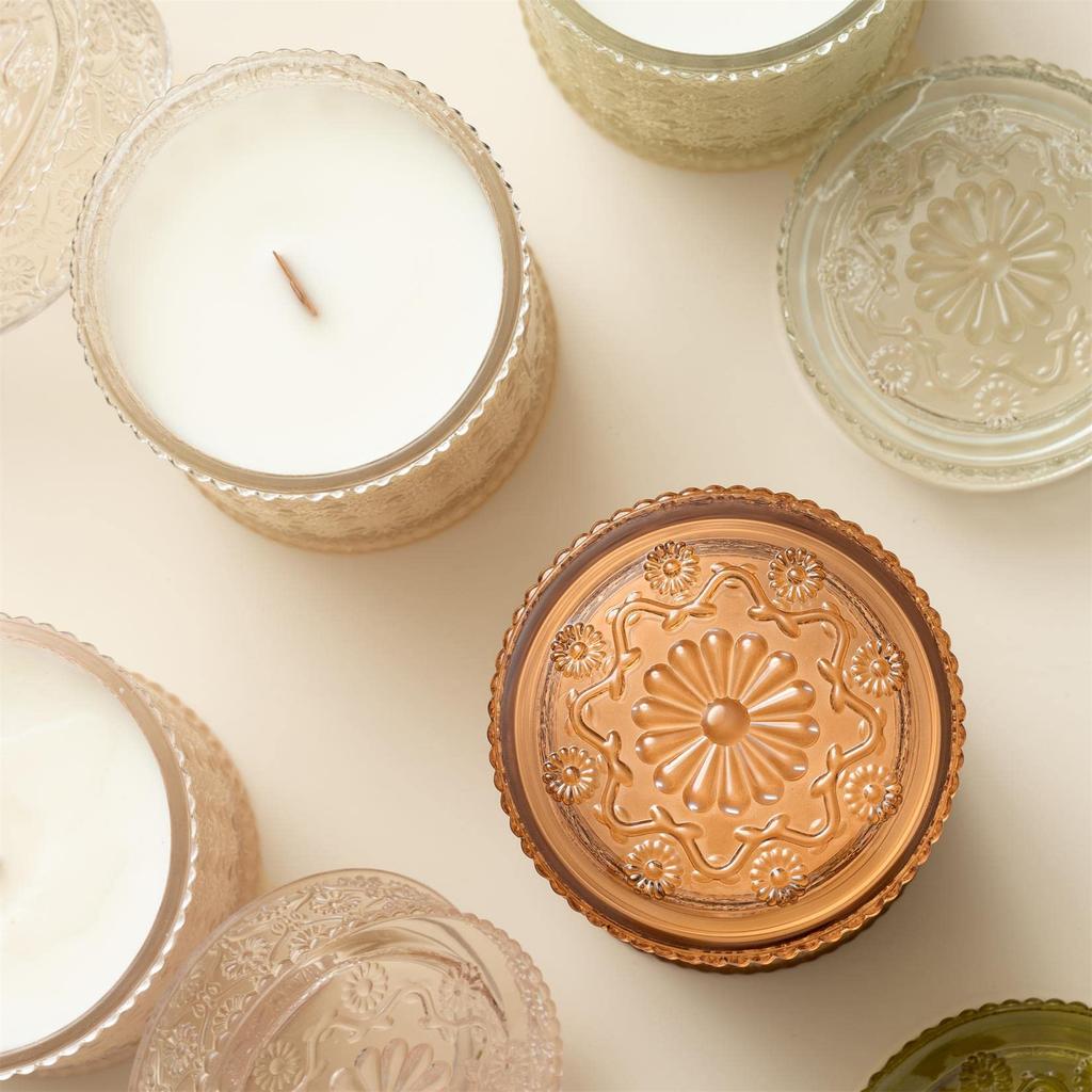 LA JOLIE MUSE Lumânare Aromatică Lemn de Santal Patchouli Parfum Miez de Lemn Sticlă 539g 90 Ore Cadou