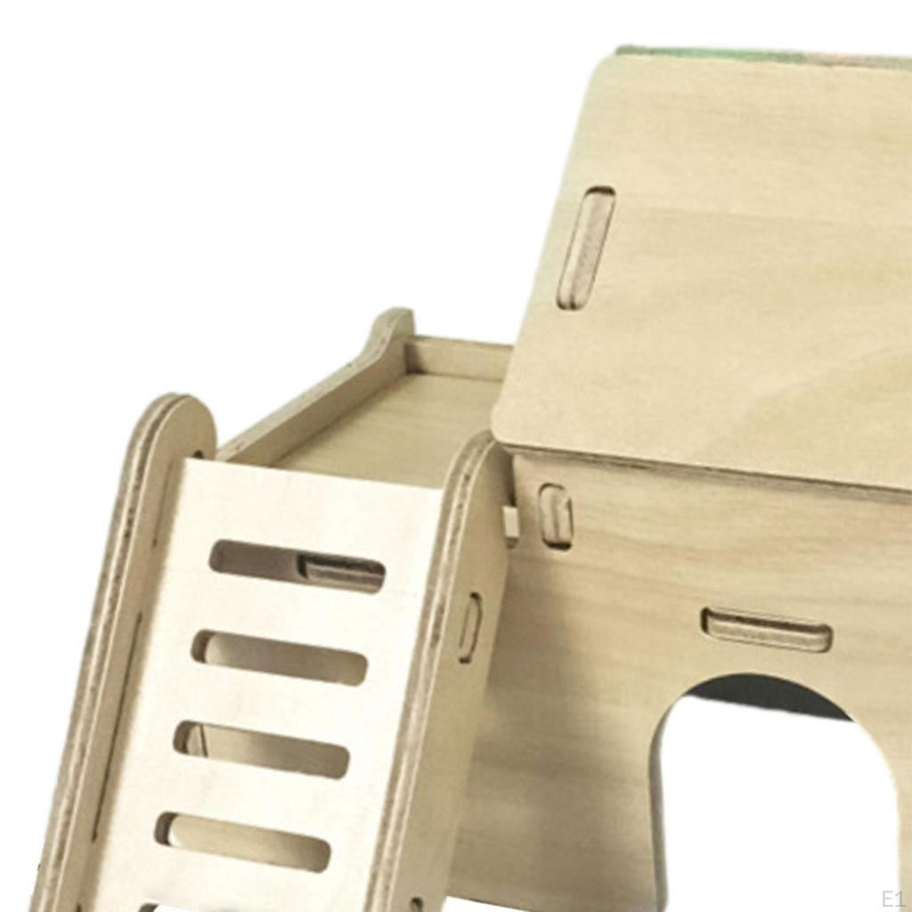 Wooden Hamster House - Perfect Hideaway for Small Pets