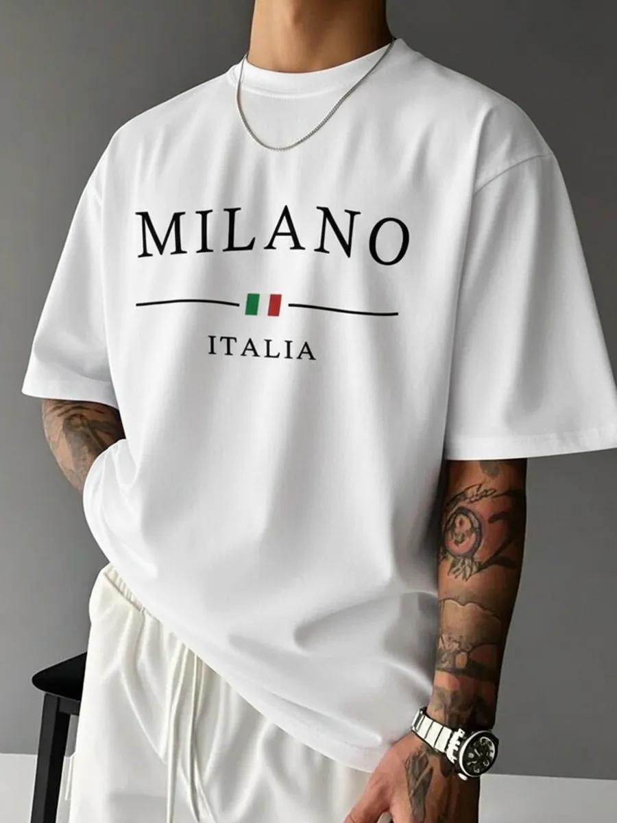 T-shirt with Milano print 4XL