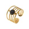 Women's French Vintage Titanium Steel Open Ring Non Fading High End Stainless Steel Ring Creative Design Open Rings