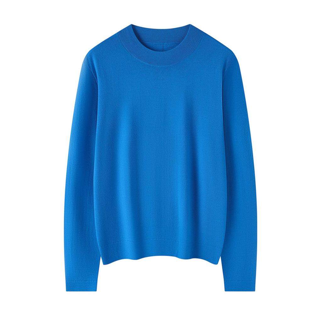 2026 Leka Sha 100% Washable Wool Round Neck Pullover Sweater