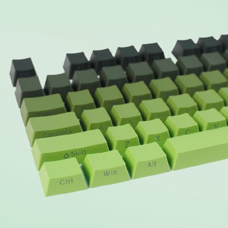 Set di Tasti PBT da 133 Tasti Profilo OEM Tasti Gradiente Verde Set di Sostituzione per Accessori Tastiera Meccanica da Gaming