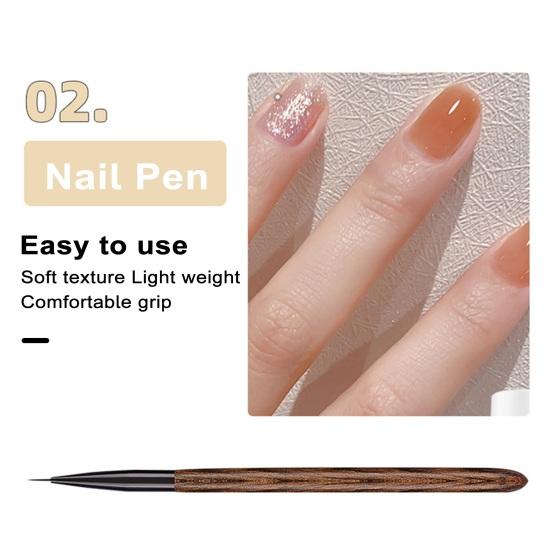 Sandalwood Nail Art Pen Vytvářejte úžasné květinové vzory Ekologické lehké tělové UV manikúrové pero