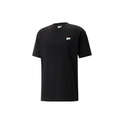 Solid Color Print Round Neck Fitted Pullover Short Sleeve T-Shirt Unisex Tops Black 620730-01