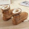 Fur Integrated Snow Boots Women's Winter 2025 New Piled Thickened Warm Short Tube Non-slip Thick-soled All-wool Cotton Shoes