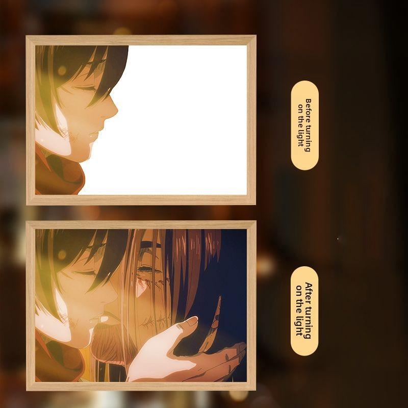 23cm/9.06in Light Painting Originality Anime Peripherals Night Lamp Cartoon Room Decoration Crafts Valentines Gift Luminous Toys