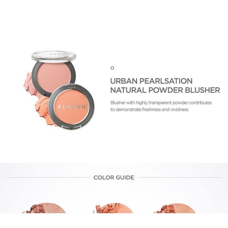 KLAVUU - Urban Pearlsation Natural Powder Blusher - 5 Colors