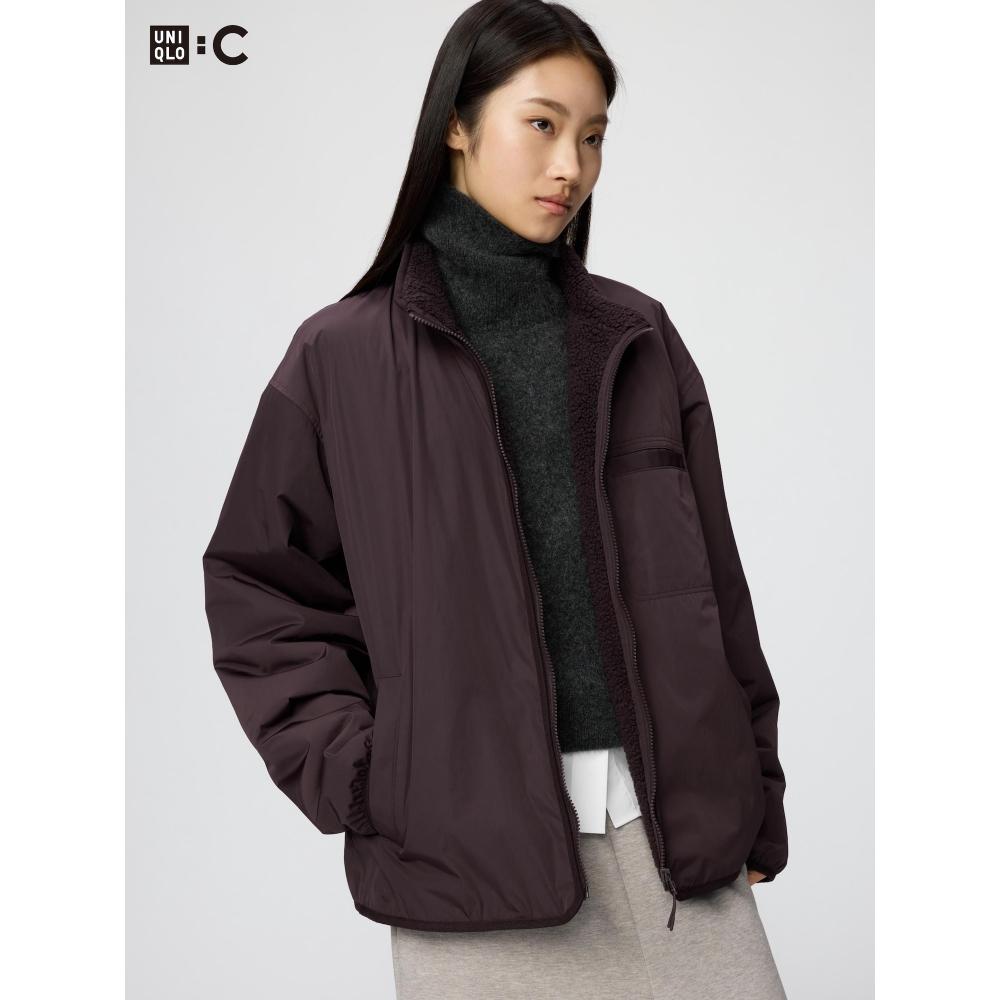 Uniqlo Japan Boa Lined Stand Collar Jacket
