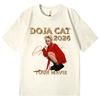 2026 Summer Hot Sale Doja Cat Ma Vie World Tour Print T-shirts Men Women Cotton Gothic Round T-shirt Hip Hop Streetwear Oversized T-shirt