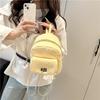 Schoolbag Beautiful Foreign Exquisite Backpack 1011 Summer New Fashion Simple Solid Color Backpack Shoulder Messenger Bag Women