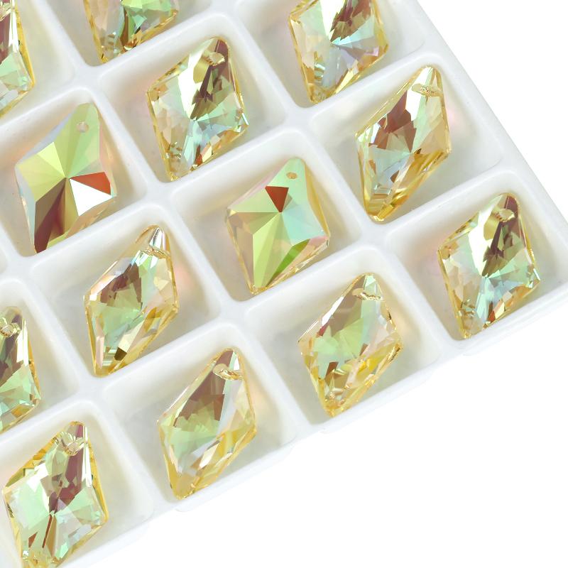 12Pcs Crystal 6320 Rhombus Pendant Glass Austria Loose Beads Charms Rhinestones for DIY Earring Necklace Jewelry Accessories