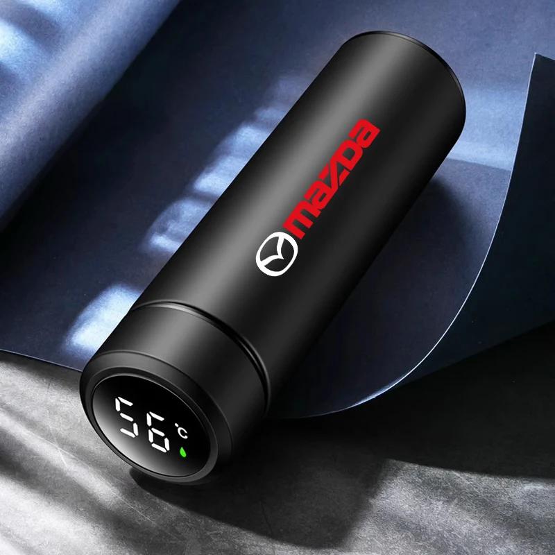

2025 Hot 500ml Portable Car Smart Thermos Bottle Temperature Display Cup For Mazda 3 6 Atenza Axela Demio CX3 CX5 MP MS RX8 Acce