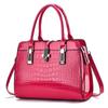 [Cross-border] New 2026 Autumn/Winter Women's Fashion Shiny Leather Crocodile Pattern Shoulder Bag with Large Capacity