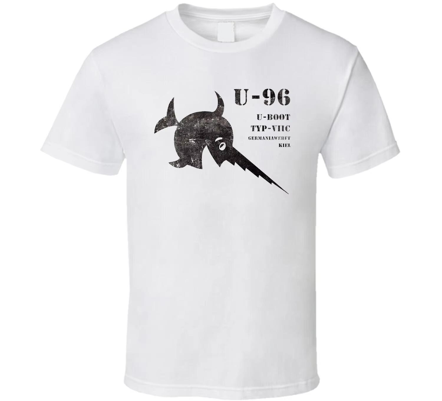 

Das Boot Т-shirt з німецьким підводним човном U-96 часів Другої світової війни Бавовняне з круглим вирізом з коротким рукавом Літнє повсякденне чоловіче Т-shirt Розмір S