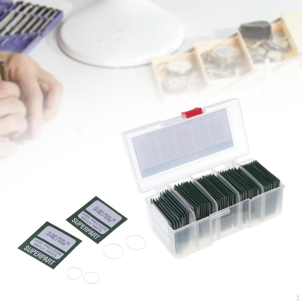 98Pcs Watch Front Cover Gaskets O Rings Elastic Water Resistant Washers
