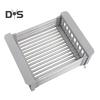 Scolapiatti in acciaio inossidabile, design retrattile, grande capacità, antiruggine, resistente alla corrosione, organizer per lavello da cucina