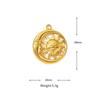 Golden Smiley Sun & Moon Stainless Steel Pendant