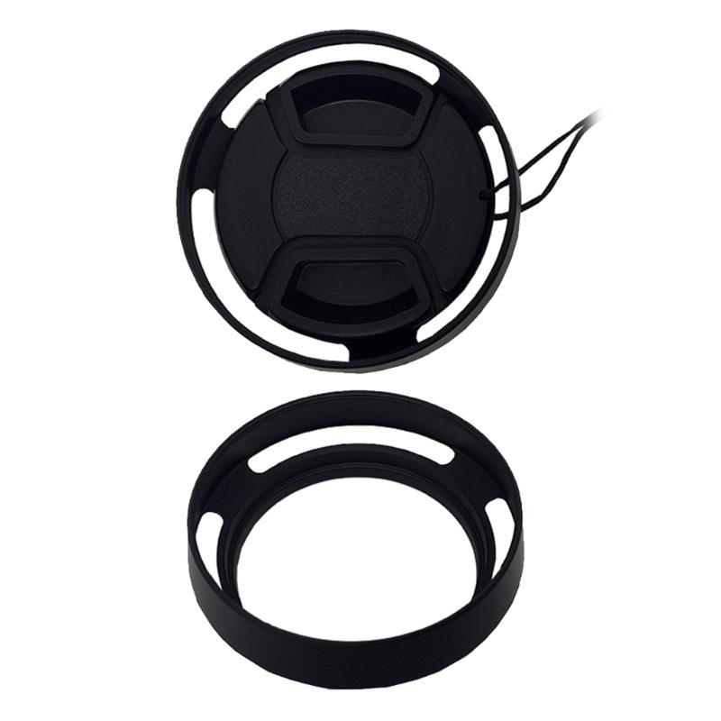 Lens Hood Sunshade Metal Vented Camera Sun Blocker Reduce Reflection 37mm 40.5mm 43mm 46mm 49mm 52mm Screw-in