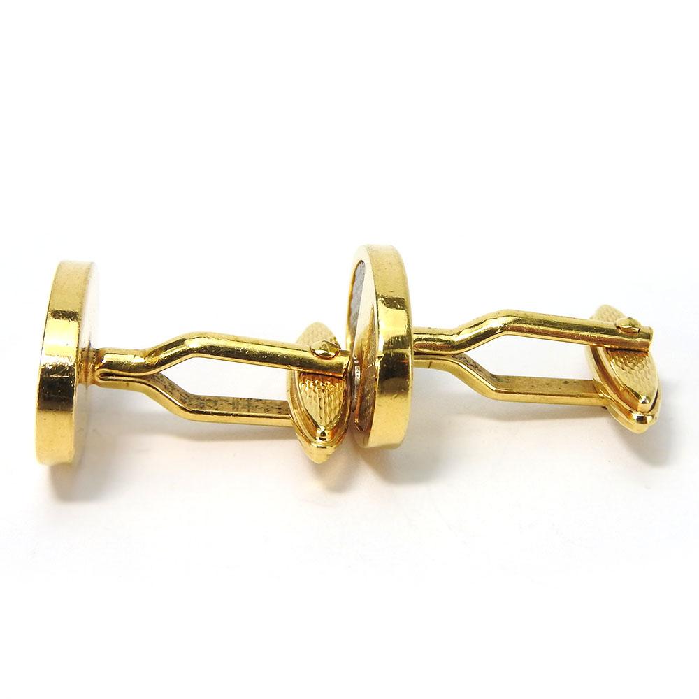 Used Dunhill Cuffs Metal Gold Gold Plating