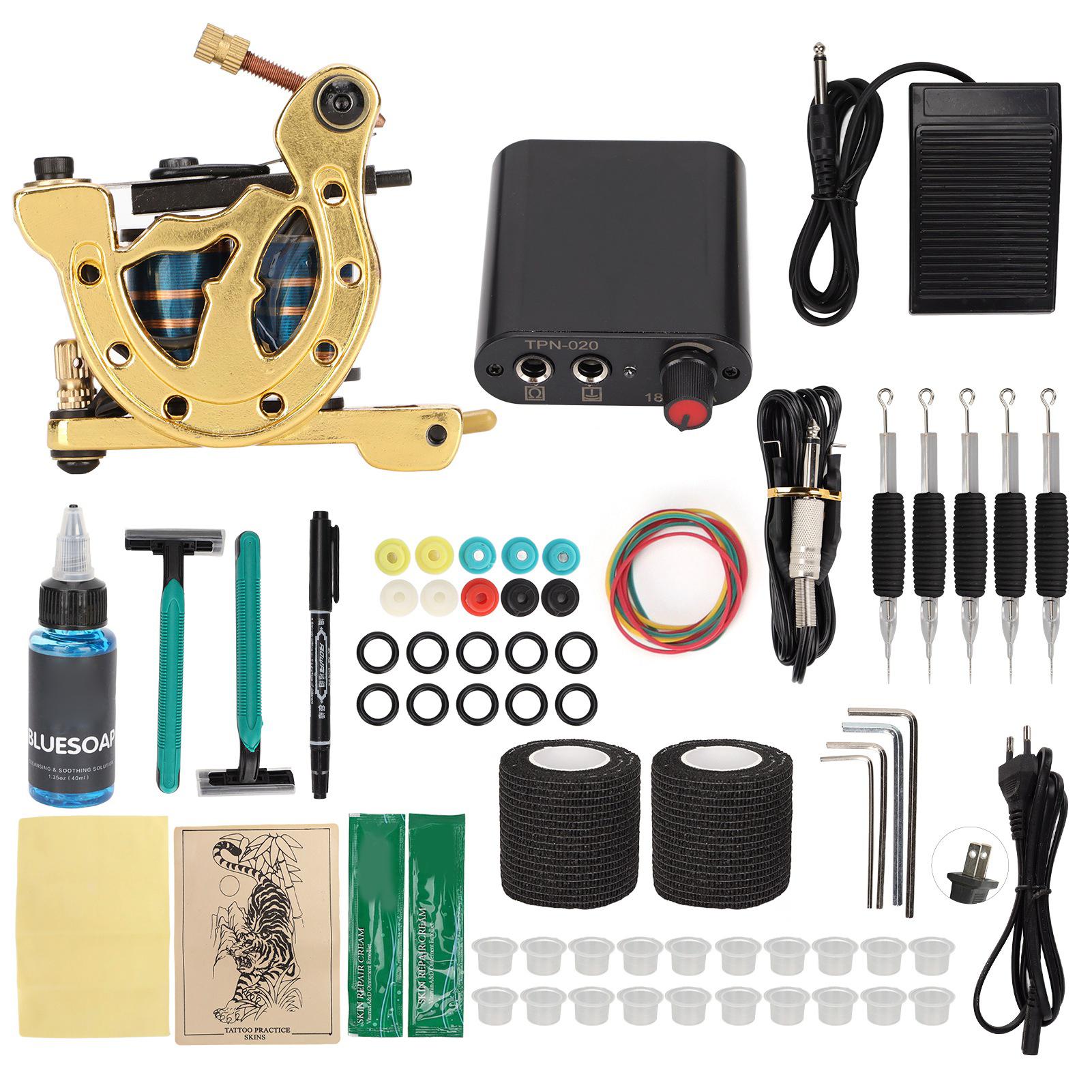 

Профессиональный комплект тату-машины, пигмент для татуировки, крем для ремонта чашки, аксессуары для татуировки для начинающих, 90‑