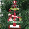 1pcs Desktop Christmas Tree Wooden Ornaments Xmas Wooden Plaques Decorative Ornaments Creative Festival Scene Decoration DIY