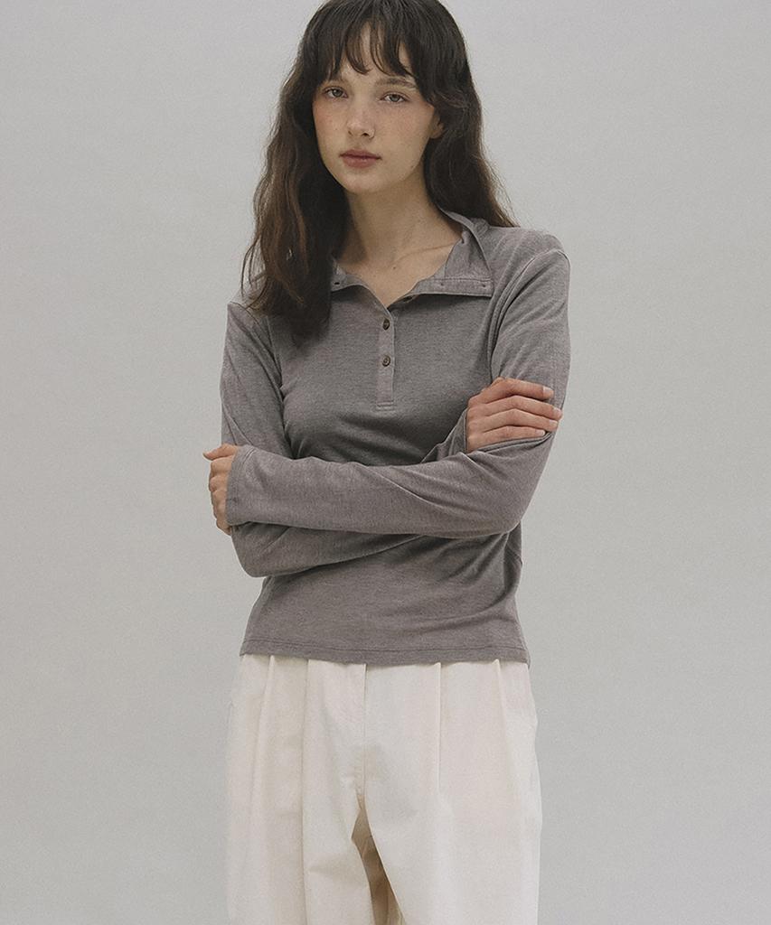 ANDNEEDS Port Henry Neck Tee (Cocoa Brown)