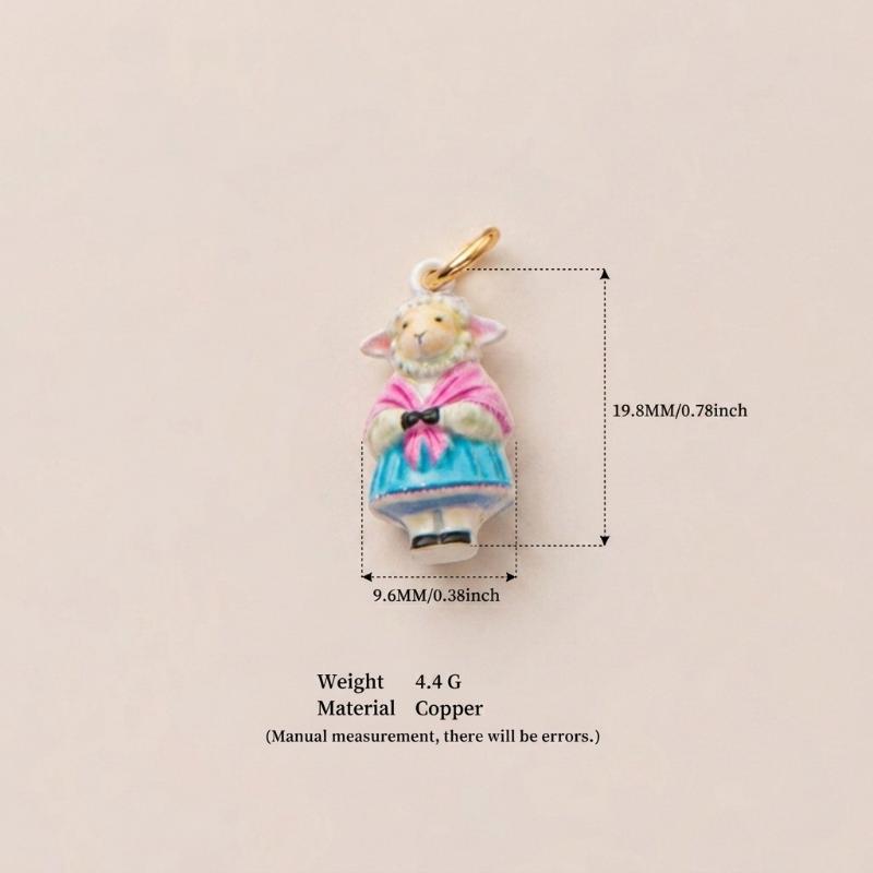 Pingente Charme Figura Animal Rococo de Cobre Banhado a Ouro Charms Fofos Retrô Para Mulheres Acessórios de Pulseira Colar Artesanato DIY